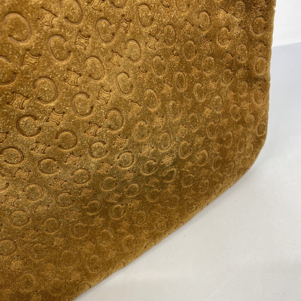 Celine Shoulder Bag C Macadam Suede Beige Women's - Picture 13 of 14